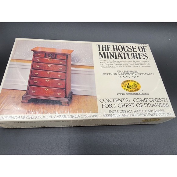 THE HOUSE OF MINITURES X-ACTO COLLECTORS EDITION WOOD DRAWERS FURNTIURE 1970S - Picture 2 of 7